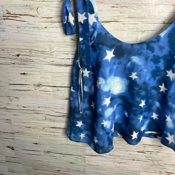 Buddy Love - Star Top blue size small tank top white - Picture 2 of 8